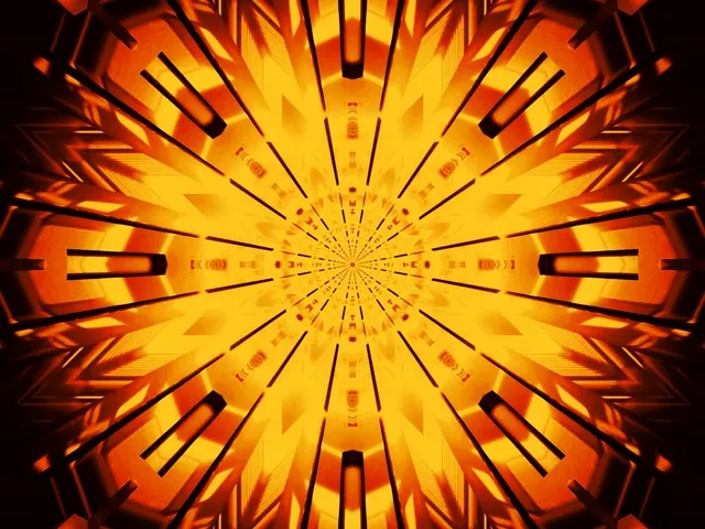 Neon Tunel Narandžasti Radijalni Prasak VJLoops 4:3 Klasični 60fps Čuvar Ekrana