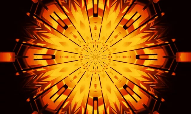 Neonový Tunel Sluneční Výbuch Kaleidoskop VJLoops 5:3 Wide 60fps Spořič obrazovky