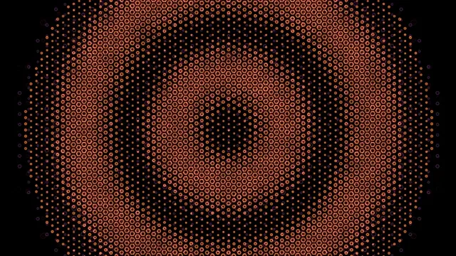 Orange Particle Dots Wave Animation 4K