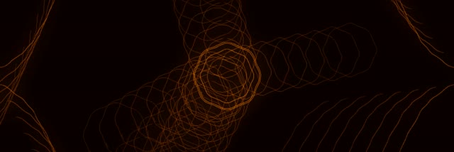 Orange Spiraling Neon Tunnel 3:1 Triple Wide 60fps VJ Loop Screensaver