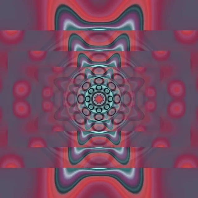 Neon Tunnel Kaleidoscope Vortex | 1:1 Square | 60fps Screensaver Loop