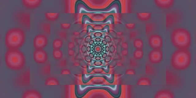 Pulsating Kaleidoscope Neon Tunnel VJ Loop 2:1 Univisium 60fps Screensaver