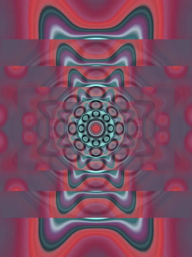 Neon Tunnel Pulsating Kaleidoscope Vortex 3:4 iPad Portrait 60fps Screensaver Loop