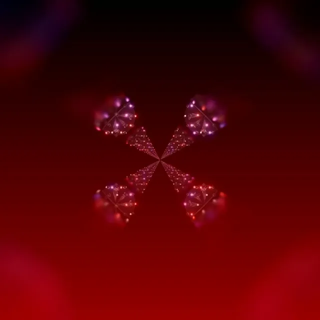 Neon Tunnel Fractal Kaleidoscope Burst VJ Loop 1:1 Square 60fps Screensaver