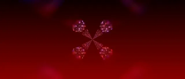 Vj loop Neon Tunnel Red Kaleidoscope Bloom 21:9 Ultrawide 60fps Screensaver