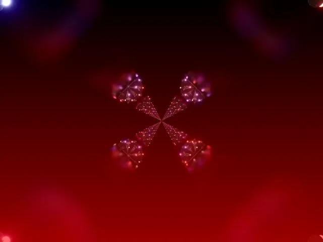 Túnel de Neó Floració Calidoscopi Carmesí VJLoops 4:3 Clàssic 60fps Estalvi de Pantalla