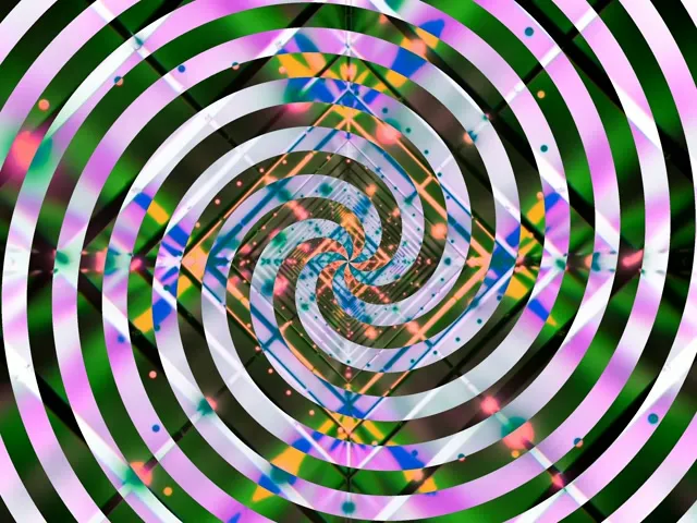 Neon Tünel Spiral Girdap VJLoops 4:3 Klasik 60fps Ekran Koruyucu