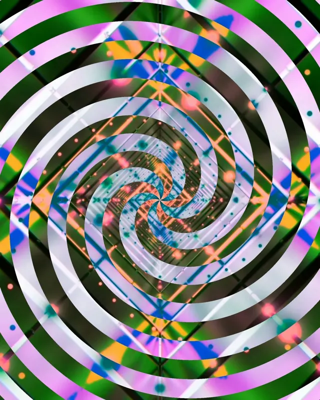 Tunel Neon Spirală Diamant Vortex VJLoops 4:5 Instagram 60fps Screensaver