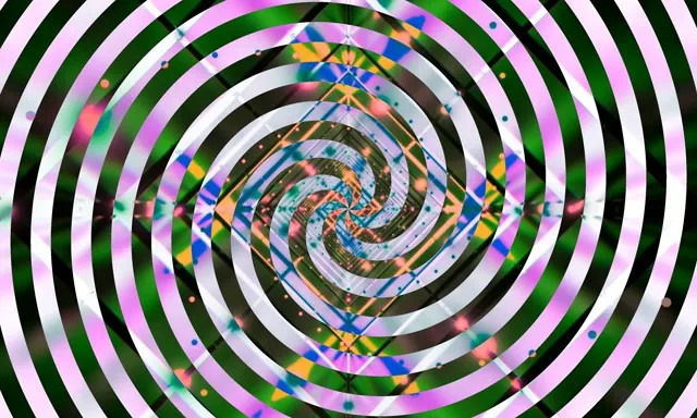 Túnel Neon Espiral Vórtice VJ Loop 5:3 Wide 60fps Protetor de Tela