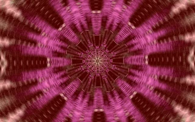 Neon Tunnel Pink Kaleidoscope Burst VJ Loop 60fps 16:10 MacBook Screensaver
