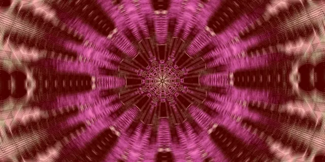 Neon Tunnel Pink Kaleidoscope Burst VJ Loop 2:1 Univisium 60fps Screensaver