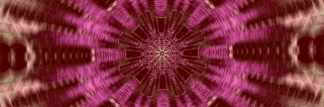 Neonový Tunel Růžový Kaleidoskop Výbuch VJ Loop 3:1 Triple Wide 60fps Spořič