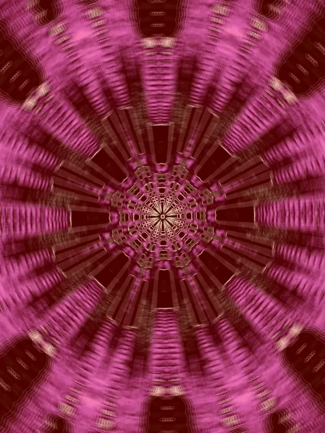 Túnel de Neón Estallido Caleidoscopio Rosa VJ Loop 3:4 iPad Portrait 60fps Salvapantallas