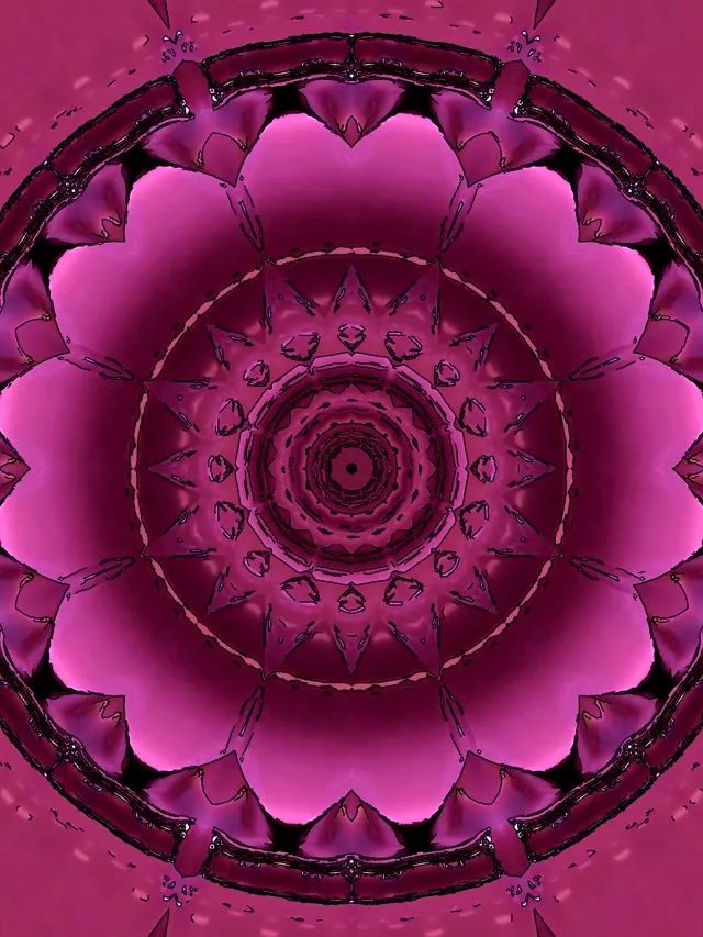 Pink Magenta Neona Tuneļa Zieds Ekrānsaudzētājs 3:4 iPad Portrait 60fps VJ Loop