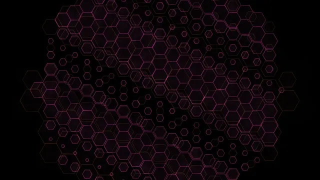 Pink Neon Hexagons Tech Background 4K