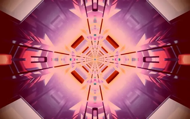 Tunel Neon Kaleidoscop Explozie VJ Loop 60fps 16:10 MacBook Screensaver