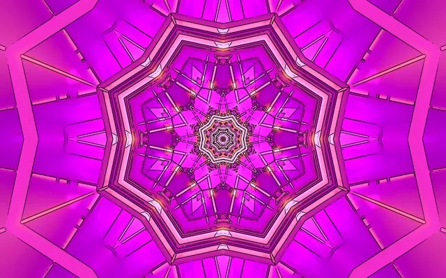 تونل نئون کالیدوسکوپ ستاره صورتی VJ Loop 16:10 MacBook 60fps محافظ صفحه