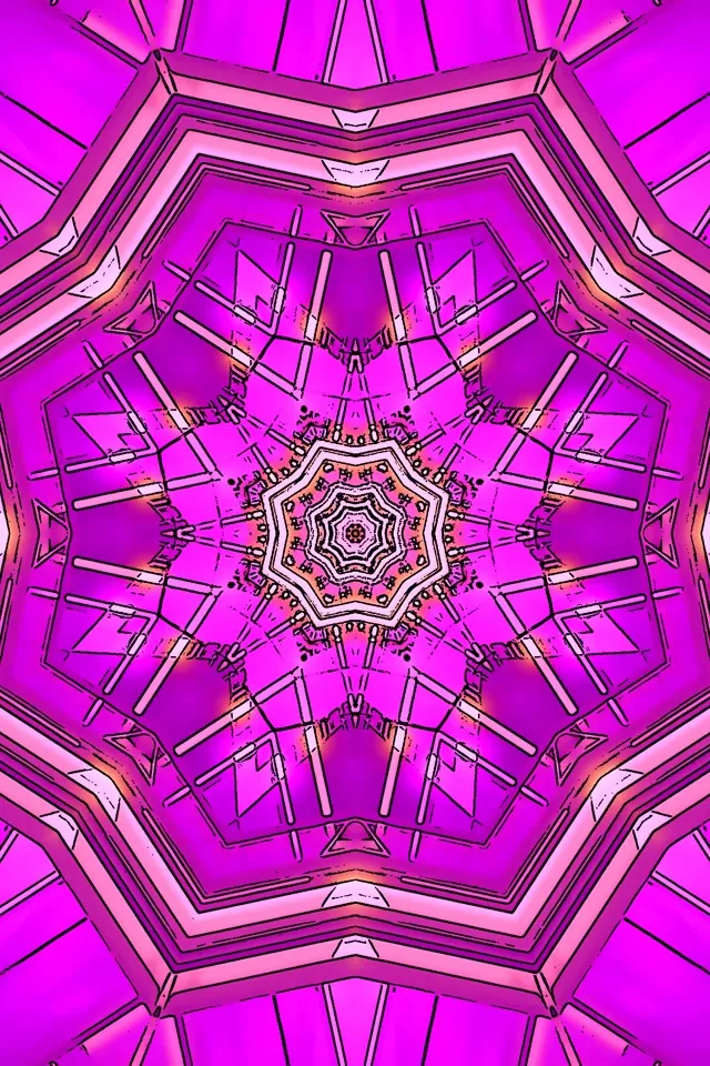 Neona Tunelis Fuksīns Kaleidoskops 2:3 Foto Portrets 60fps Ekrānsaudzētājs Vj Loop