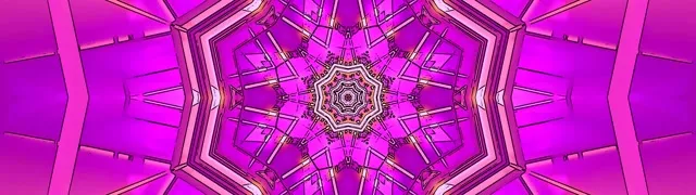 Неоновый Туннель Розовый Калейдоскоп Звезда 32:9 Ультраширокий 60fps Заставка Vj Loop