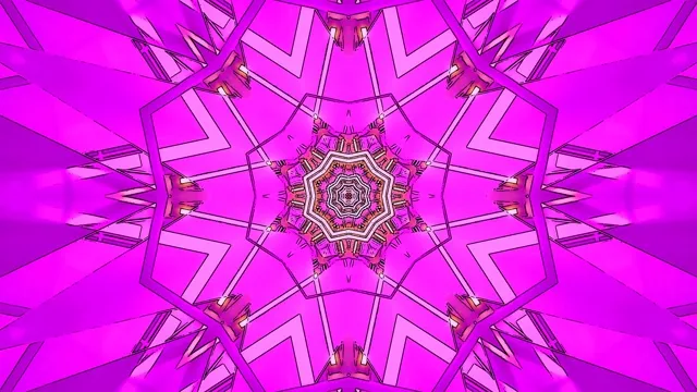 Pinkki Neontunneli Kaleidoskooppi 4K UHD 60fps näytönsäästäjä VJLoops