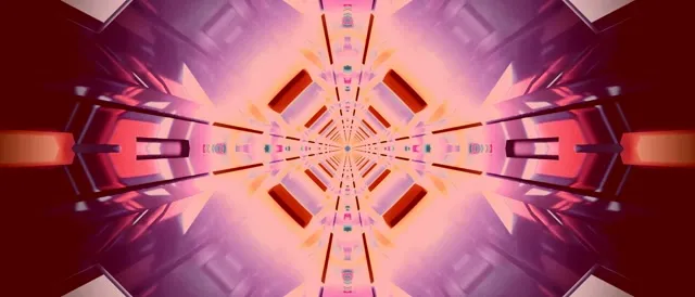 Neon Tunnel Kaleidoscope Burst VJ Loop 21:9 Ultrawide 60fps Screensaver