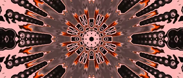 Neon Tunnel Coral Mandala Burst Vj Loop 21:9 Ultrawide 60fps Screensaver