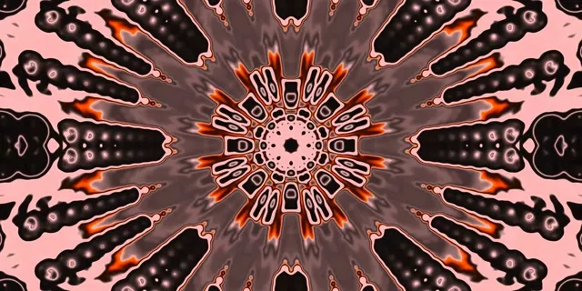 Неонски Тунел Цветна Мандала Vj Loop 2:1 Univisium 60fps Screensaver