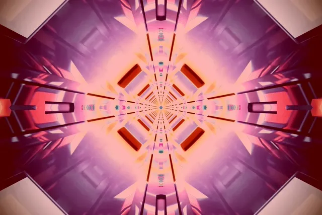 Twnnel Neon Caleidosgôp Star Burst VJ Loop 3:2 Surface 60fps Screensaver