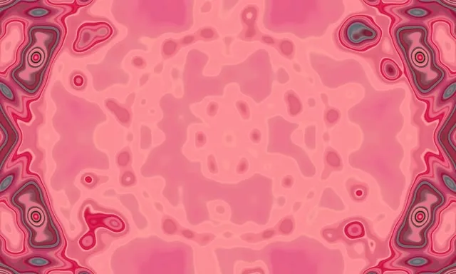 Neonový tunel růžový kaleidoskop květ VJ Loop 5:3 Wide 60fps Spořič obrazovky