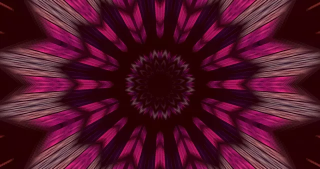 Vaaleanpunainen Neon Tunneli Mandala 4k UHD 60fps Näytönsäästäjä VJ Loop