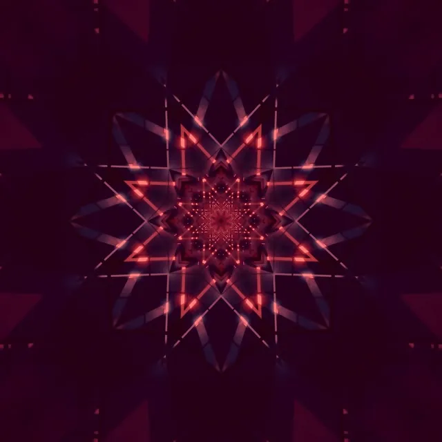 Túnel de Neó Estrella Calidoscopi VJ Loop 1:1 Square 60fps Estalvi de Pantalla