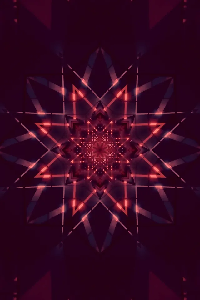 Neonski Tunel Zvezdna Kalejdoskop 2:3 Photo Portrait 60fps Screensaver Vj Loop