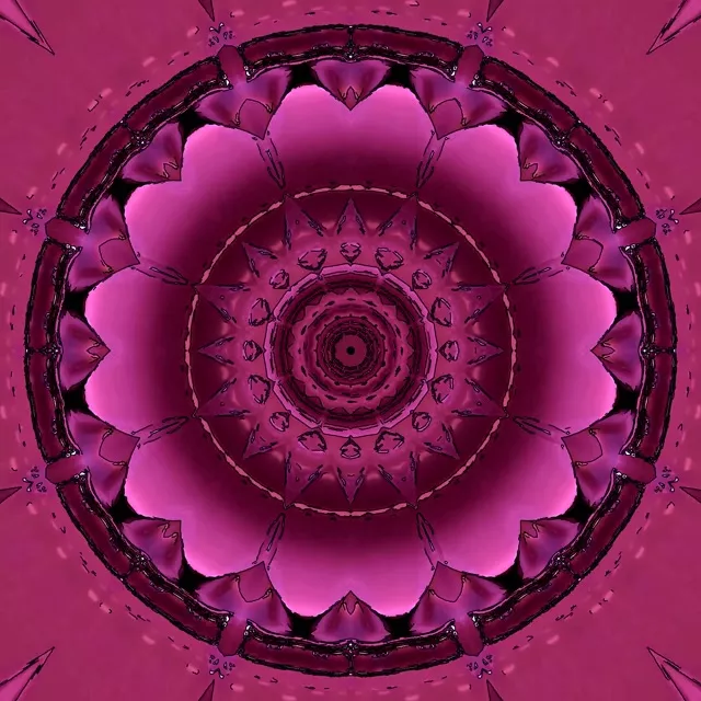 Pink Neon Tunnel Mandala Screensaver 1:1 Square 60fps Vj Loop