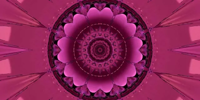 Terowongan Neon Pink Mandala Screensaver 2:1 Univisium 60fps VJ Loop