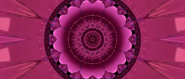 Pink Neon Tunnel Mandala Screensaver 21:9 Ultrawide 60fps VJ Loop