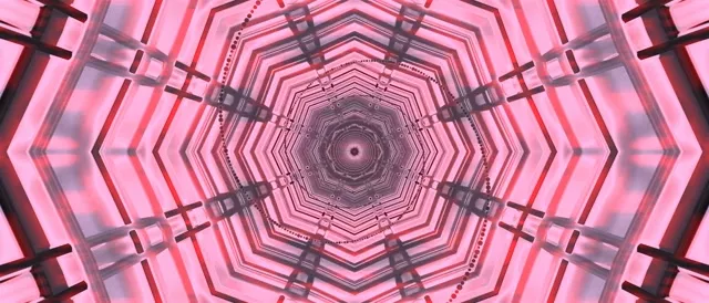 Pink Neon Tunnel Octagon Vortex Vj Loop 21:9 Ultrawide 60fps Screensaver
