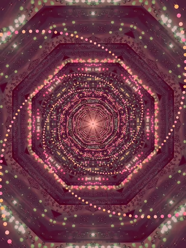 ვარდისფერი ნეონის ტუნელი Screensaver 3:4 iPad Portrait 60fps VJ Loop PC Laptop