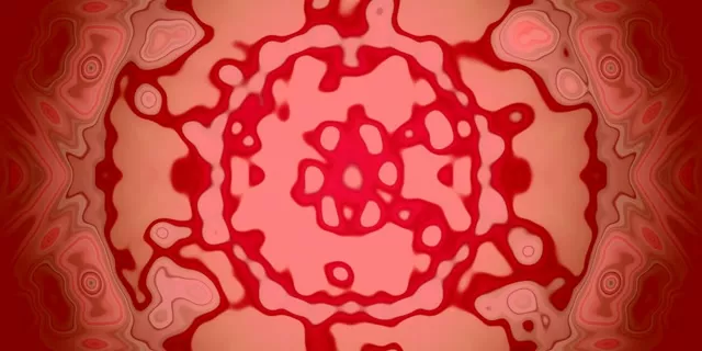 Neon Tunnel Kaleidoskop Organik Merah VJLoops 2:1 Univisium 60fps Screensaver