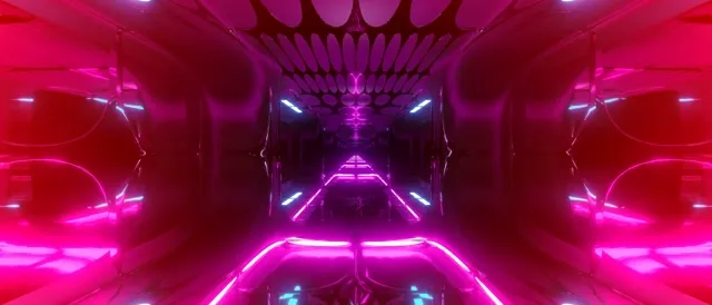 Neon Tunnel Pink Oval Grid VJ Loop 21:9 Ultrawide 60fps Screensaver