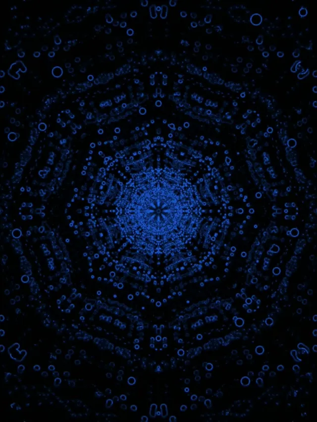 Neonový tunel magenta fraktální mandala VJ Loop 3:4 iPad Portrait 60fps spořič obrazovky