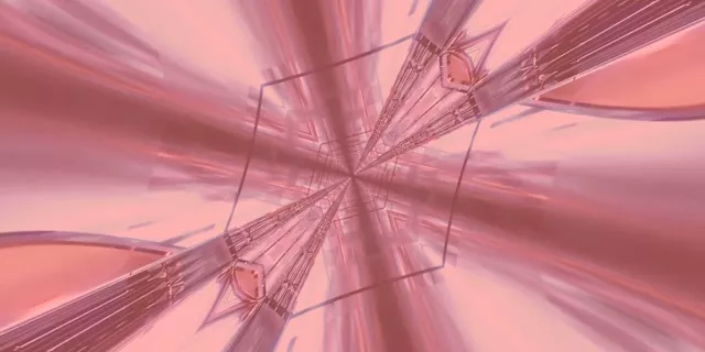 Túnel Neon Rosa Explosão Caleidoscópio VJ Loop 2:1 Univisium 60fps Protetor de Tela