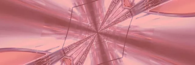 Неон Тунел Розов Кристален Експлозија 3:1 Triple Wide 60fps Чувар на Екранот VJ Loop