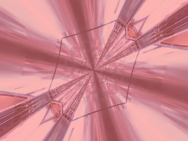 VJ Loop Neontunnel Rosa Krystall Eksplosjon 4:3 Klassisk 60fps Skjermsparer