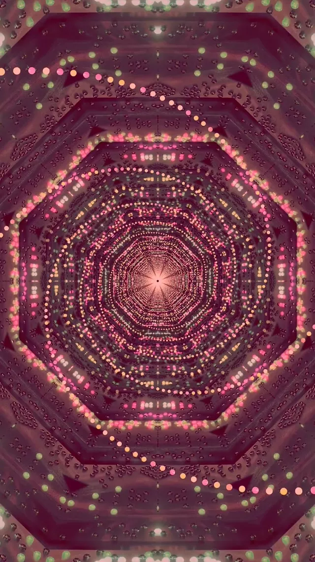 Pink Neon Tunnel Bildschirmschoner 60fps 9:16 Reels Vj Loop PC Laptop