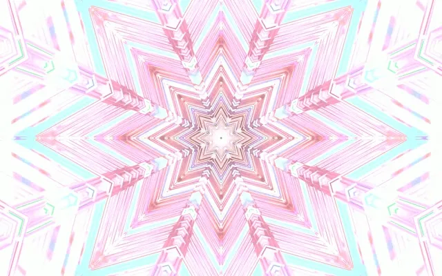 تونل نئون کالیدوسکوپ ستاره صورتی VJ Loop 60fps 16:10 MacBook محافظ صفحه