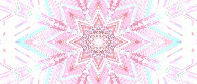Neon Tunnel Pink Star Kaleidoscope Vj Loop 21:9 Ultrawide 60fps Screensaver