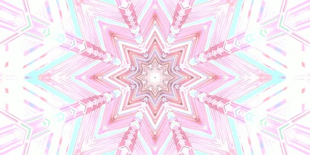 Неон Тунел Розова Ѕвезда Калејдоскоп Vj Loop 2:1 Univisium 60fps Screensaver