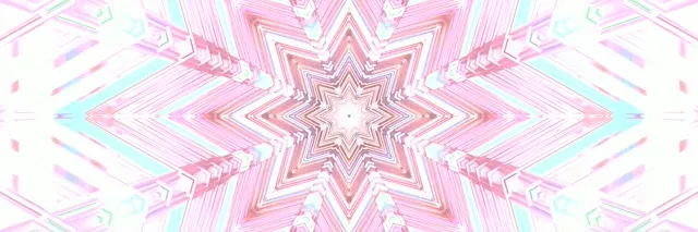 Hầm Neon Vạn Hoa Tròng Ngôi Sao Hồng Vj Loop 3:1 Triple Wide 60fps Screensaver