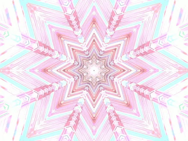 Túnel Neón Caleidoscopio Estrela Rosa Vj Loop 4:3 Classic 60fps Protector de Pantalla