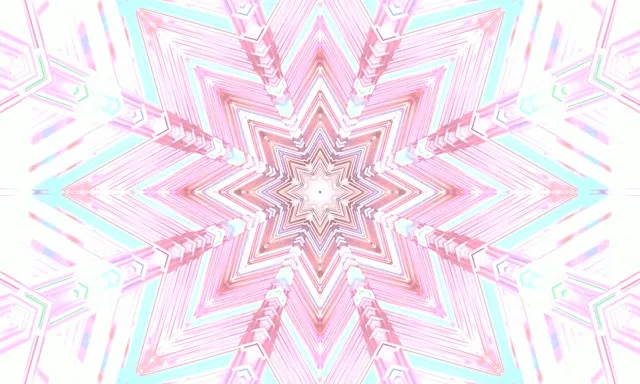 Неоновий Тунель Рожева Зірка Калейдоскоп VJ Loop 5:3 Wide 60fps Скрінсейвер